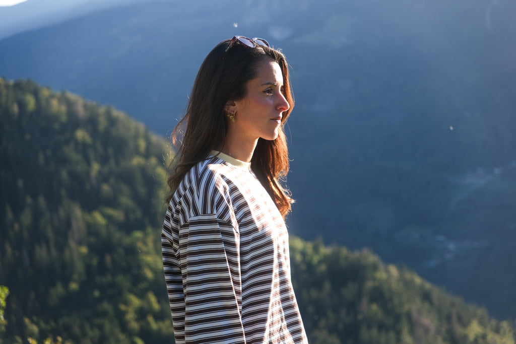 Marinière oversize marron