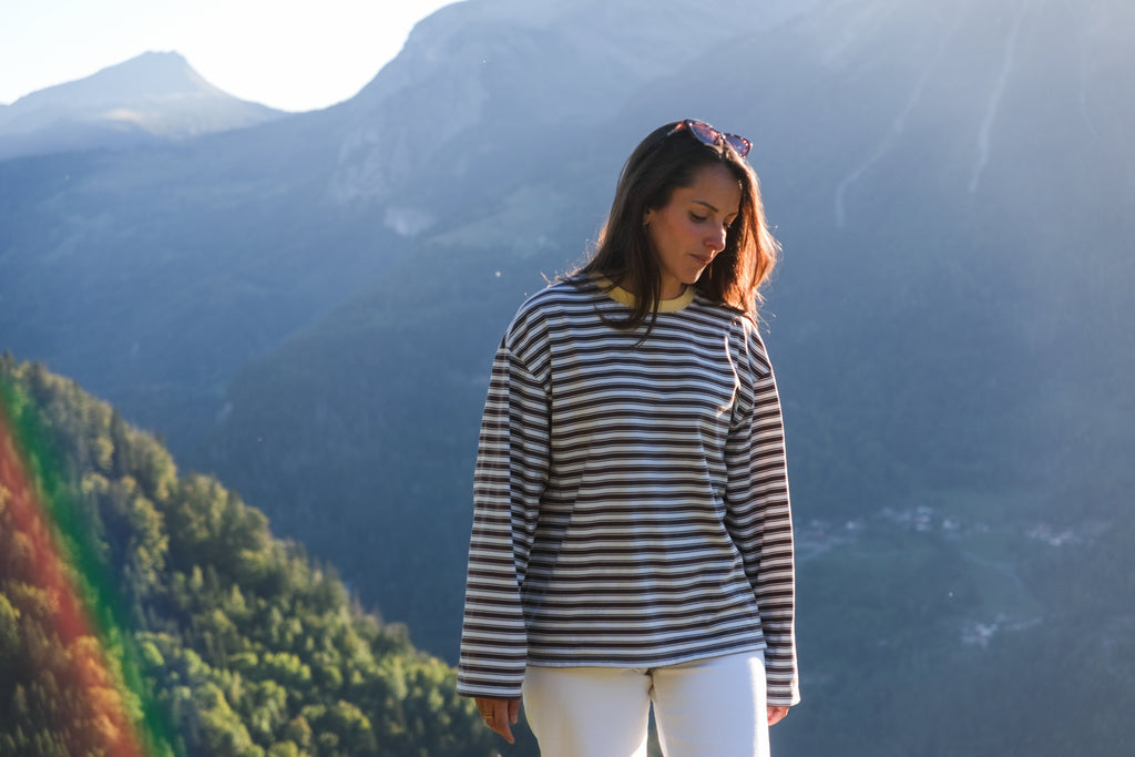 Marinière oversize marron